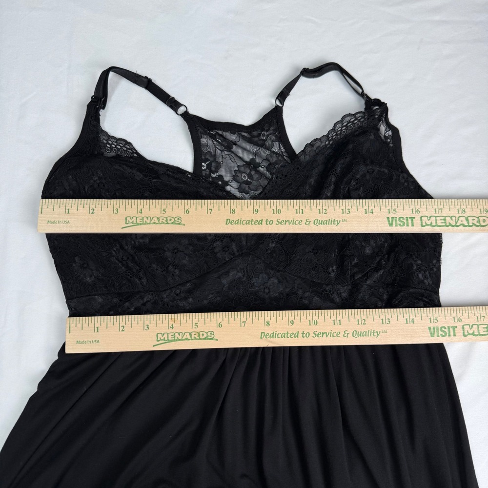 Kindred Bravely Lucille Nursing Nightgown Black Lace Racerback Maternity XL - Picture 5 of 7
